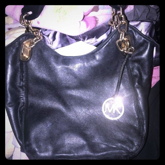 authentic michale kors(MK) leatee hobo bag - Picture 1 of 8